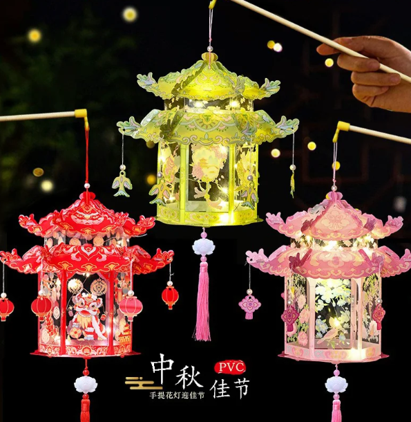 华丽宫灯款式示例，具体图案随机